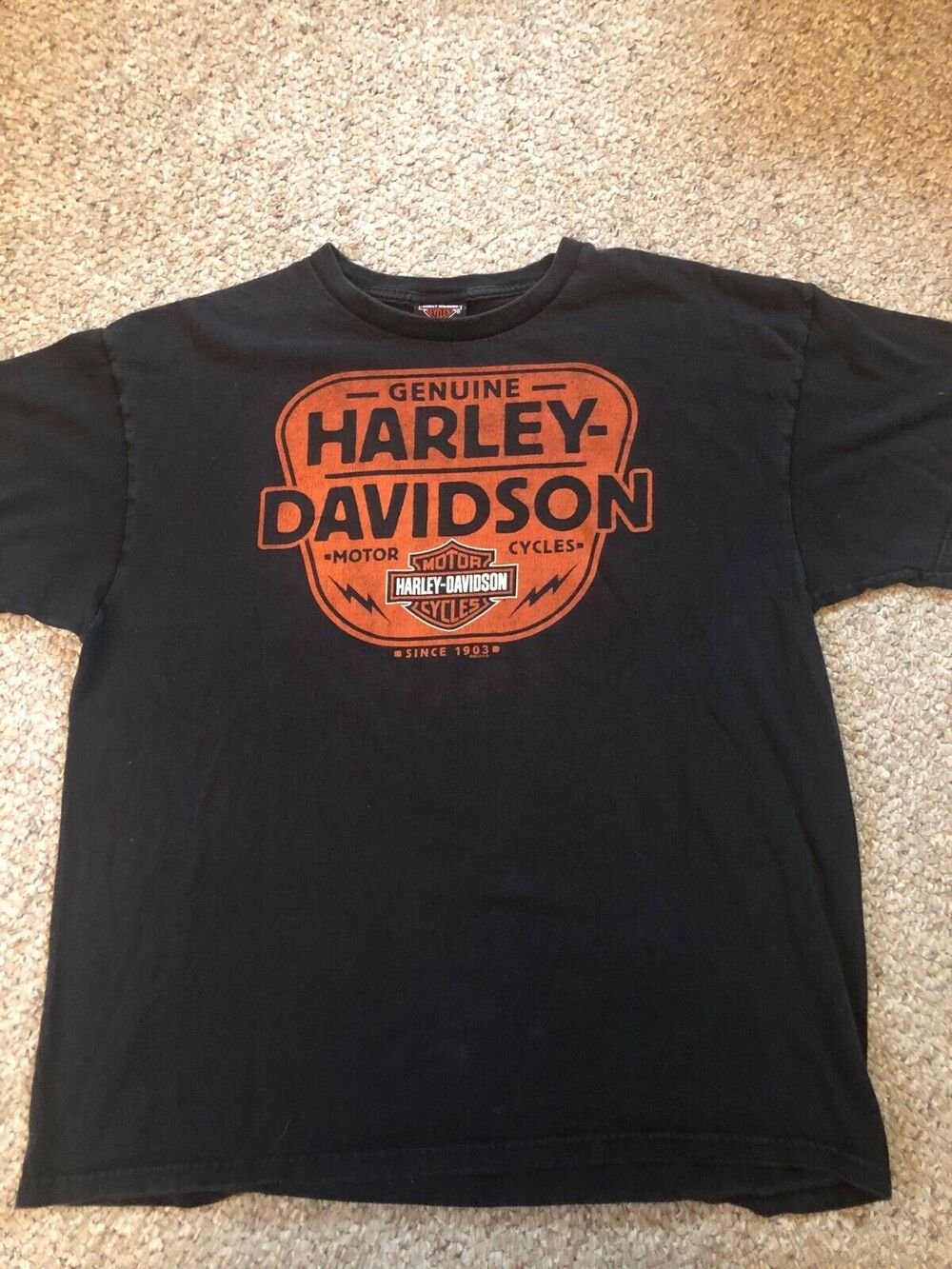 Harley Davidson Desperado Cowboy Skull T Shirt McAllen, TX Black Men's Large USA